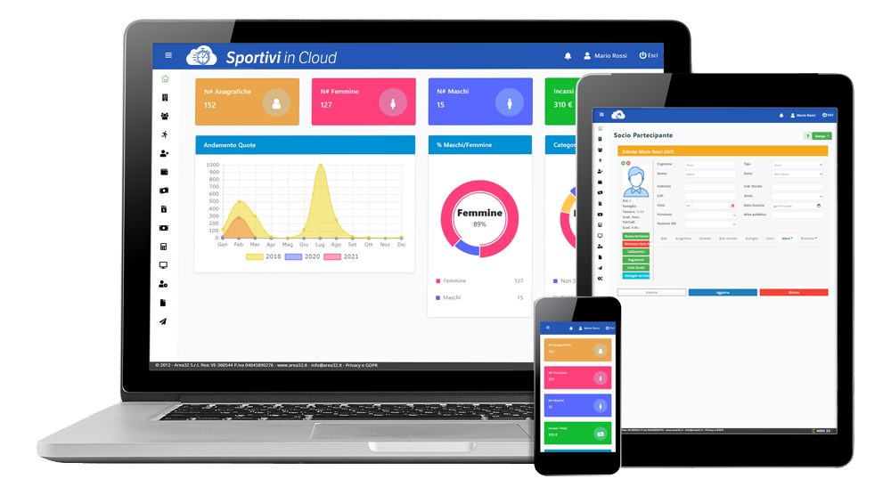 screenshot of Sportivi in Cloud